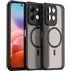 BOKYAS Custodia Ibrida Magnetica per Xiaomi Redmi 17 (4G/5G) | Custodia PC Opaca Traslucida con Bordo TPU, Protezione Military-Grade, Magnetica, Sottile, Anti-Impronte, Nero