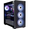 UNYKAch Telaio ATX REVELAT Mesh Black - Torre Gaming con 4 ventole ARGB, USB 3.0 e USB C Gen2, lato in vetro temperato, supporta schede grafiche fino a 425 mm e raffreddamento a liquido 360 mm