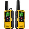 VOZKOM Walkie Talkie PMR446 Senza Licenza, Ricetrasmittente a Lunga Portata, IP67 Impermeabile, Ricaricabile con VOX e SOS per Escursionismo Lavoro Outdoor