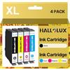 HALLOLUX Compatibili per Epson 604XL Cartucce per XP-2200 XP-2205 (4-Pack) | 604 XL,XP-2200,WF-2910,WF-2930,XP-2205,XP-3200,XP-3205,XP-4205,XP-4200,WF-2950DWF,WF-2935DWF,WF-2930DWF,Compatibile Epson