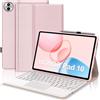 FOGARI Per Honor Pad 10 2025 12.1 Pollici Cover Tastiera | Tastiera Bluetooth Rimovibile con Touchpad per Honor Pad 10 2025 12.1, Keyboard Wireless Portatile, Rosa