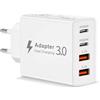 Tepow Caricatore USB C 40W, 4 Porte Presa USB Caricatore Multipla PD e QC 3.0 Carica Rapida Carica Spina Rapido Caricatore,USB Caricatore Parete Adattatore per iPhone 18Pro 17 16 15 14 Pro Max Plus,S-amsung