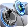 YOSH Supporto Auto Caricatore per MagSafe per Cruscotto | 15W Top Ricarica Rapida, 360° Rotazione, 20X N56 Magnete Forte, Porta Cellulare Auto Magnetico per iPhone 18 Pro Max 17 16
