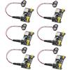 DEWOTHV 6PCS prese per cuffie DC da 2,1 mm Cavo di alimentazione con clip per batteria da 9 V con spina jack maschio + 6PCS Modulo di alimentazione per breadboard senza saldatura 5 V 3,3 V
