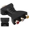Obelunrp ad adattatore AV, convertitore audio video HD portatile rosso bianco giallo