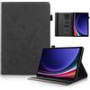 Auslbin Custodia per tablet Samsung Galaxy S9 (2023) 11, tablet in pelle PU adatta per Tab SM-X710 SM-716B, fornisce protezione sui lati e sui 4 angoli, nera