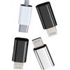 WASRUYI Adattatore USB C Femmina A Lightning Maschio Caricabatterie(Set di 3)per iphone 14 13 Pro Max Per ipad Presa Tipo C Cavo Connettore Trasferimento File Certificato Per Apple MFI Tablet Telefono