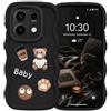 BOKYAS Custodia Kawaii 3D per Xiaomi Redmi Note 13 Pro 5G/Poco X6 5G | Cover Silicone TPU con Orsetto Teddy e Design Cartoon, Antiurto, Antiscivolo, Custodia Protettiva per Donna Ragazza, Nero