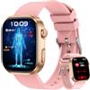 Doomixs Smartwatch Donna Orologio con ECG+HRV: 1.88 HD Smart Watch con Bluetooth Chiamate Cardiofrequenzimetro Pressione Sonno Watches 130+ Sportive Fitness Contapassi Impermeabile Smartband per IOS Android