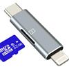 Kefiany Lettore di schede Micro SD da USB C a Lightning per iPhone 17 16 15 14 13 Pro Max per Apple iPad fotocamera digitale PC Card Reader accessori compatibile con Samsung Galaxy S26 S25 Ultra memoria