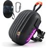 Gemmac Casse Bluetooth per Bici con Supporto da Manubrio, IPX7 Impermeabile | Nero Cassa Bluetooth TWS per Bicicletta con Luci RGB/Supporta TF Card/Gancio, Altoparlante Portatile per Bici Escursionismo