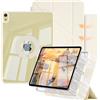 KVTVOU Custodia per iPad 11 (A16)/10a generazione (2025/2022), 11/10,9 | Portapenne, supporto pieghevole a Y, formato verticale/orizzontale, pannello posteriore magnetico rimovibile e trasparente