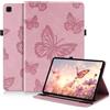 laddutoi Custodia per Samsung Galaxy Tab S6 Lite 10.4 2024/2022, Rosa | Protettiva Case per SM-P610/P613, Cover in Pelle PU con Supporto regolabile, Slot per schede, Antiscivolo, Motivo a farfalla