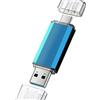 Wafuesh 512MB - Chiavetta USB tipo C, OTG di archiviazione portatile, USB 2.0, design compatto e durevole, plug and play, colore blu, trasmissione rapida, compatibile con PC, smartphone e sistemi audio