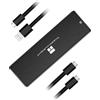 Thermalright HR-EB110 AC Black M.2 - Alloggiamento esterno M.2, supporta protocolli NVMe con rilevamento automatico, 10 Gbps di tipo C, memoria SSD portatile da 8 TB, per sistemi Android, Windows e