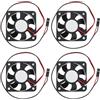 VGOL 4 Pezzi Ventola per Case pc 2pin 12vdc 50x50x12 mm Compatibile con la Maggior Parte dei Case e Modelli rc