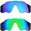SOODASE Per Oakley Jawbreaker Occhiali da Sole Blu/Verde 2 Coppie Lenti di Ricambio Polarizzate