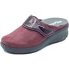 Melluso PD909Q bordò Pantofole per Donna in Pelle e Tessuto bordò con Sottopiede estrabile