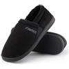 riemot Mocassino Pantofole da uomo Calde Camoscio Pantofole in Memory Foam Pantofole per diabetici Scarpe invernali Sherpa Fodera Casa Scarpe con Suola in gomma antiscivolo Nero EU47