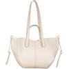 CORIOS Borsa a Mano Donna Borse a Spalla a Tracolla a Forma di Mezzaluna Grande Capacità Borsa per la Spesa PU Pelle Borse Secchiello Elegante Tote 2 Pezzi per Lavoro e Shopping Albicocca S