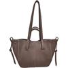 CORIOS Borsa a Mano Donna Borse a Spalla a Tracolla a Forma di Mezzaluna Grande Capacità Borsa per la Spesa PU Pelle Borse Secchiello Elegante Tote 2 Pezzi per Quotidiano Lavoro e Shopping Caffè S