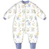 Teechodina Sacco nanna per bambini con piedini, per tutto l'anno, con gambe e maniche rimovibili, 3,5 tog, motivo elefante, 90 cm, altezza del bambino 105-115 cm