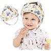JUNUNDJING Caschetto Primi Passi, Casco Per Bambini da 6 a 36 Mesi, Primi Passi Per Bambini, Bambini Neonati, Casco Neonato, Dinosauro blu