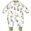 Teechodina Sacco nanna per bambini con piedini, per tutto l'anno, con gambe e maniche rimovibili, 2,5 tog, motivo foresta magica, 100, altezza del bambino 110-120 cm