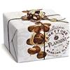 FLAMIGNI - Panettone Artigianale ai Marron Glacé, con Marroni Piemontesi Glassati, Ricoperto da Nocciole, Mandorle e Zucchero, Pacchetto Regalo con Decorazione per Natale, 1kg