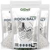 GiDeli Salgemma Integrale 3 kg - Sale Grosso da Cucina Non Raffinato | un solo ingrediente, macinasale e salatura a mano, acqua di cottura, salamoia, conserve domestiche, grana grossa