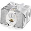 FLAMIGNI, Panettone Artigianale Farcito Monte Bianco con Crema di Marroni e Pezzi di Marrons Glacés, Glassato con Cioccolato Bianco e Croccanti Meringhette, Speciale Confezione Regalo Natale, 950 gr