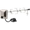 BBQ-TORO Set di spiedi per Barbecue 100 cm incl. 4X Aghi di Carne e Motore in Acciaio Inox, 220V - 240V | Girarrosto con Motore Grill | Rosticceria | Spiedo Elettrico Universale per maialini