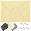 AJALGZ Tenda a Vela Ombreggiante 0.4x1m Telo Parasole Impermeabile Anti-UV per Esterni Tenda da Sole Antivento per Giardino e Terrazza Tessuto Resistente con Occhielli di Fissaggio Giallo