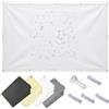 AJALGZ Tenda a Vela Ombreggiante 0.5x2.5m Telo Parasole Impermeabile Anti-UV per Esterni Tenda da Sole Antivento per Giardino e Terrazza Tessuto Resistente con Occhielli di Fissaggio Bianco