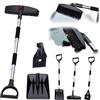 VEGOATY Set da neve per auto 3-in-1: set di pale per neve, raschietto per ghiaccio, spazzaneve con pala, raschietto e scopa, spazzaneve leggero portatile per la pulizia del veicolo invernale