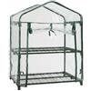 SZLIFE Serra Portatile Copertura PVC Impermeabile Protezione Piante Funzione Isolante Adatta a Balcone Terrazzo Giardino Angolo Natura , Serra A 2 Ripiani