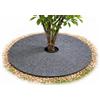 Arco Bertoni Heim - Disco per pacciamatura in feltro da 300 g/m², grigio PET riciclato, permeabile all'acqua e mantiene l'umidità (fi-80 cm)