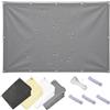 AJALGZ Tenda a Vela Ombreggiante 1.6x4.1m Telo Parasole Impermeabile Anti-UV per Esterni Tenda da Sole Antivento per Giardino e Terrazza Tessuto Resistente con Occhielli di Fissaggio Grigio Chiaro