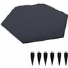 LeeQinersw Giapponese Stabile Piastra, color to 3, color to 3, Forma Esagonale | Durevole, Piastrelle da Giardino con Picchetti da Terra, Antiscivolo, Passerelle Decorative con Picchetti da Terra, per Prato