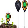 EduPlayte Misuratore di umidità del Suolo 4-in-1 - Termometro Digitale per Piante/umidità del Suolo/PH/Intensità della Luce Solare/Misuratore di Terreno Giardino per Giardinaggio, Agricoltura