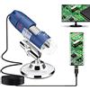 Jiusion 2K HD 2560x1440P Microscopio Digitale USB Per Cellulare E Tablet Android Windows Mac Linux, Fotocamera Portatile Con Ingrandimento Da 40X a 1000X Mini Endoscopio