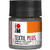 Marabu 17150005078 - Textil Plus Grigio, 50 ml, Colore per Tessuti Scuri, Adatto per Pittura su Tessuto e Stampa su Tessuto, Lavabile Fino a 40 °C Dopo Il Fissaggio