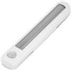 REV - Illuminazione LED per armadio a batteria, 20 cm, con sensore di movimento e sensore crepuscolare, 1 W, 22 lm, 5000 K, per interni, colore: Argento