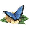 Enesco Jim Shore Heartwood Creek Mini Statuetta di Farfalla Morpho Blu - Pietra Resina Dipinto a Mano Prodotto da Collezione Animale Decorativo Mini Figurine Statua Decorazione Domestica, 7,5 cm