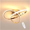 DELIPOP Plafoniera LED Dimmerabile con Telecomando 36W 4050LM Oro | Lampada da Soffitto Moderna per Soggiorno Camera da Letto Cucina Corridoio