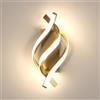 Comely Lampada da Parete LED, 22W 2500LM Oro Applique da Parete LED | Applique da Parete Interno Moderno per Camera da Letto Soggiorno Corridoio, Luce Neutra 4500K