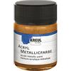 KREUL 77583-50 ml Acrylic Metallic Paint in Gold Bronze, pittura acrilica a base d'acqua con effetto metallizzato, copertura cremosa, asciugatura rapida e impermeabile.