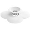 Umbra Bloom Tappo Vasca, Filtro Capelli, Bianco | Silicone flessibile, installazione facile, resistente all'acqua, adatta a scarichi standard, 2,5 cm altezza