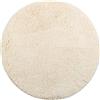 Brandsseller Tappeto da bagno Ø 60 cm Tappetino da bagno Zerbino da bagno Tappeto da doccia rotondo in ciniglia antiscivolo assorbente lavabile in lavatrice - Beige