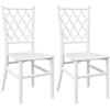 PALUPLUS Set 2 Sedie Chiavarine in Plastica di colore Bianco, Misura 38x41x90 cm, Sedia Robusta Impilabile, per eventi, catering, cerimonie, matrimoni, ristoranti - F